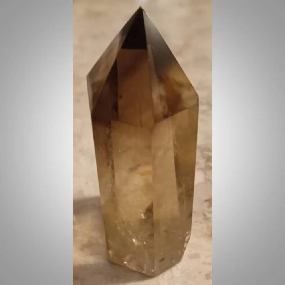 #3 natural CITRINE crystal point  HAPPINESS luck PROSPERITY Nov birthstone